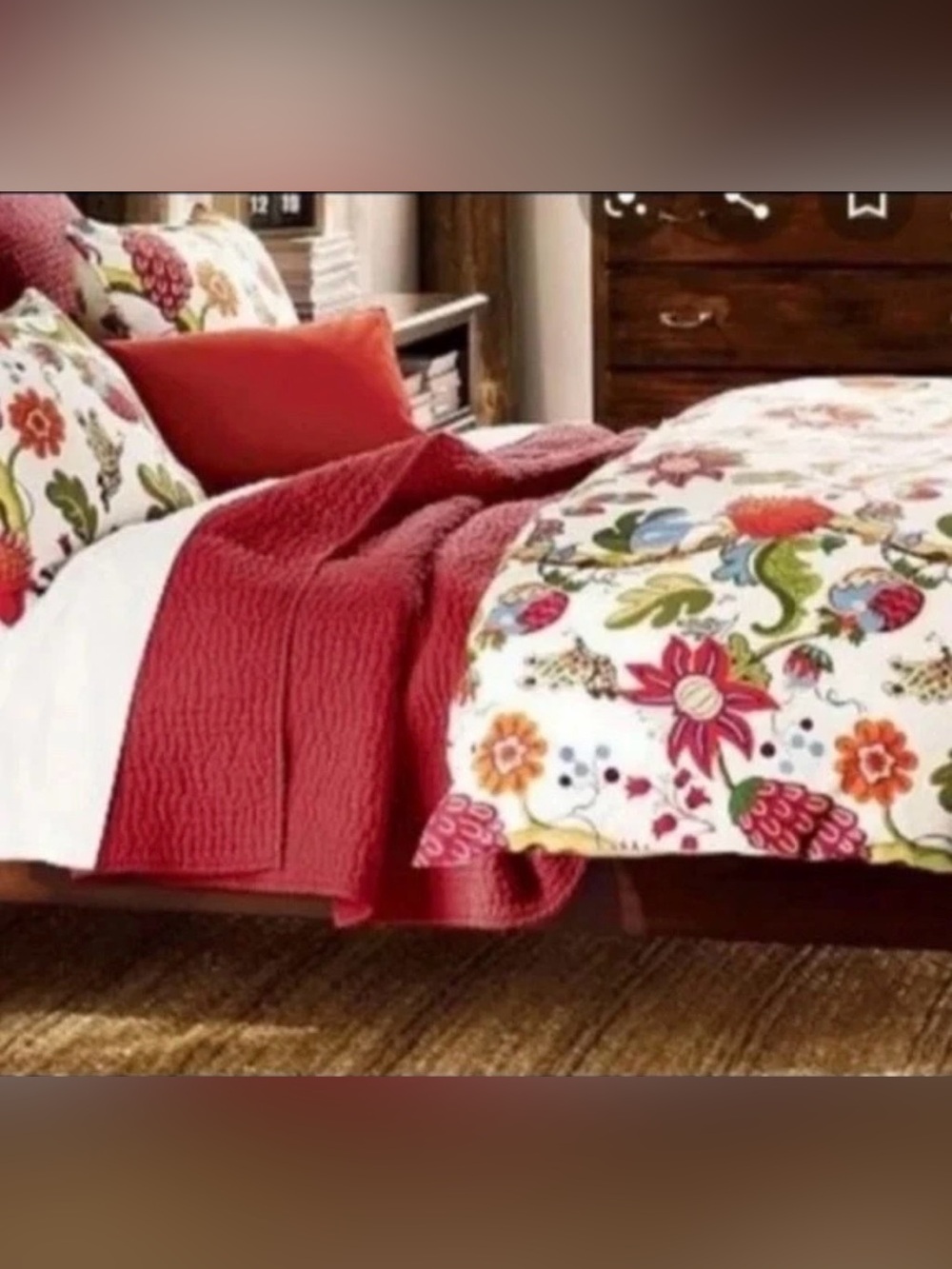 Pottery Barn Serafina butterfly floral linen blend euro pillow shams - Set of 2